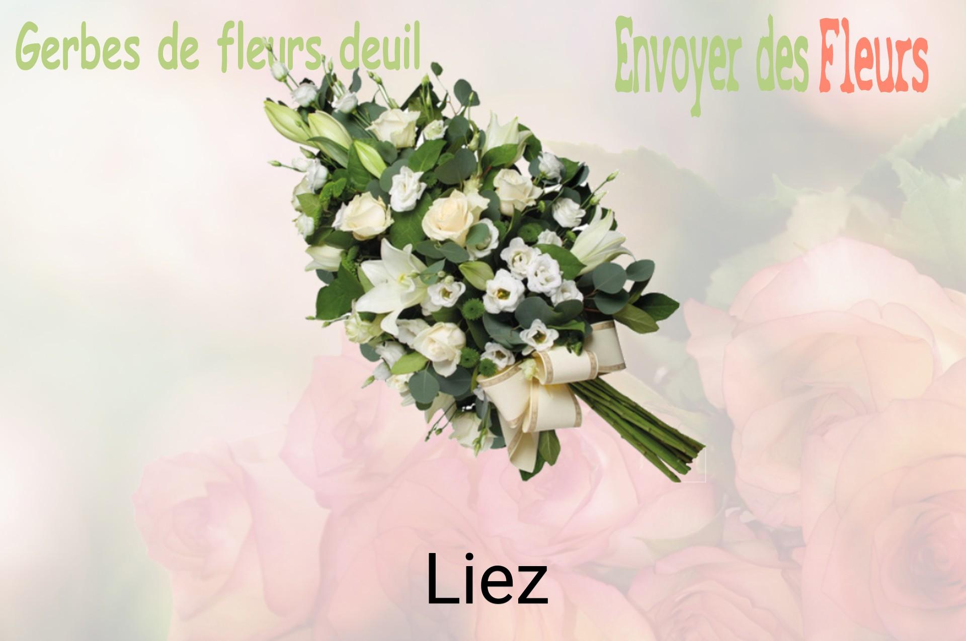 Gerbe de fleurs de deuil livrée à Liez